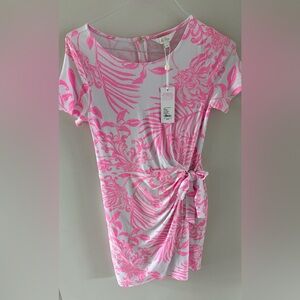 Lilly Pulitzer Rousseau Pink and White Dress